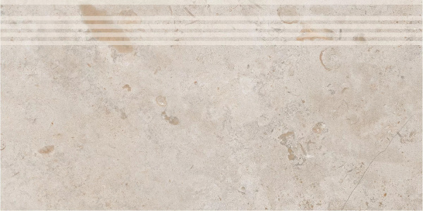 KERAMA MARAZZI Ступень Про Лаймстоун бежевый темный натуральный обрезной 30x60x0,9