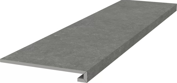 KERAMA MARAZZI Ступень фронтальная клееная Касабланка HP серый тёмный матовый обрезной 33x119,5x0,9