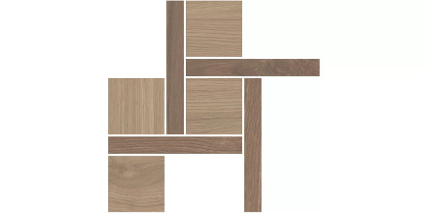 KERAMA MARAZZI Декор Альберони 3 мозаичный коричневый матовый обрезной 27,5x27,5x0,9