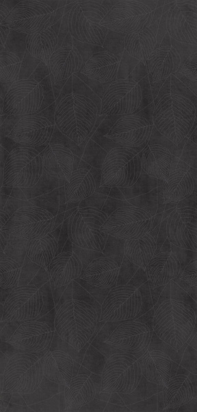 GIGACER Concrete Signs Graphite Leaves 120x250