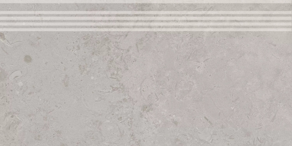 KERAMA MARAZZI Ступень Про Лаймстоун серый натуральный обрезной 30x60x0,9